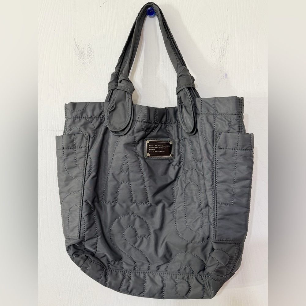 Marc By Marc Jacobs Nylon Quilted Tote Grey